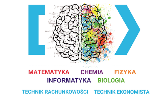 zdjęcie przedstawia logo kursów dla maturzystów. Logo to mózg w kolorowych barwach.